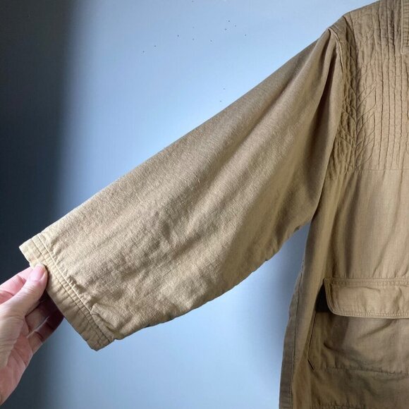 Womens Vintage Orvis Quilted Chore Jacket Tan L Cotton - Picture 5 of 9